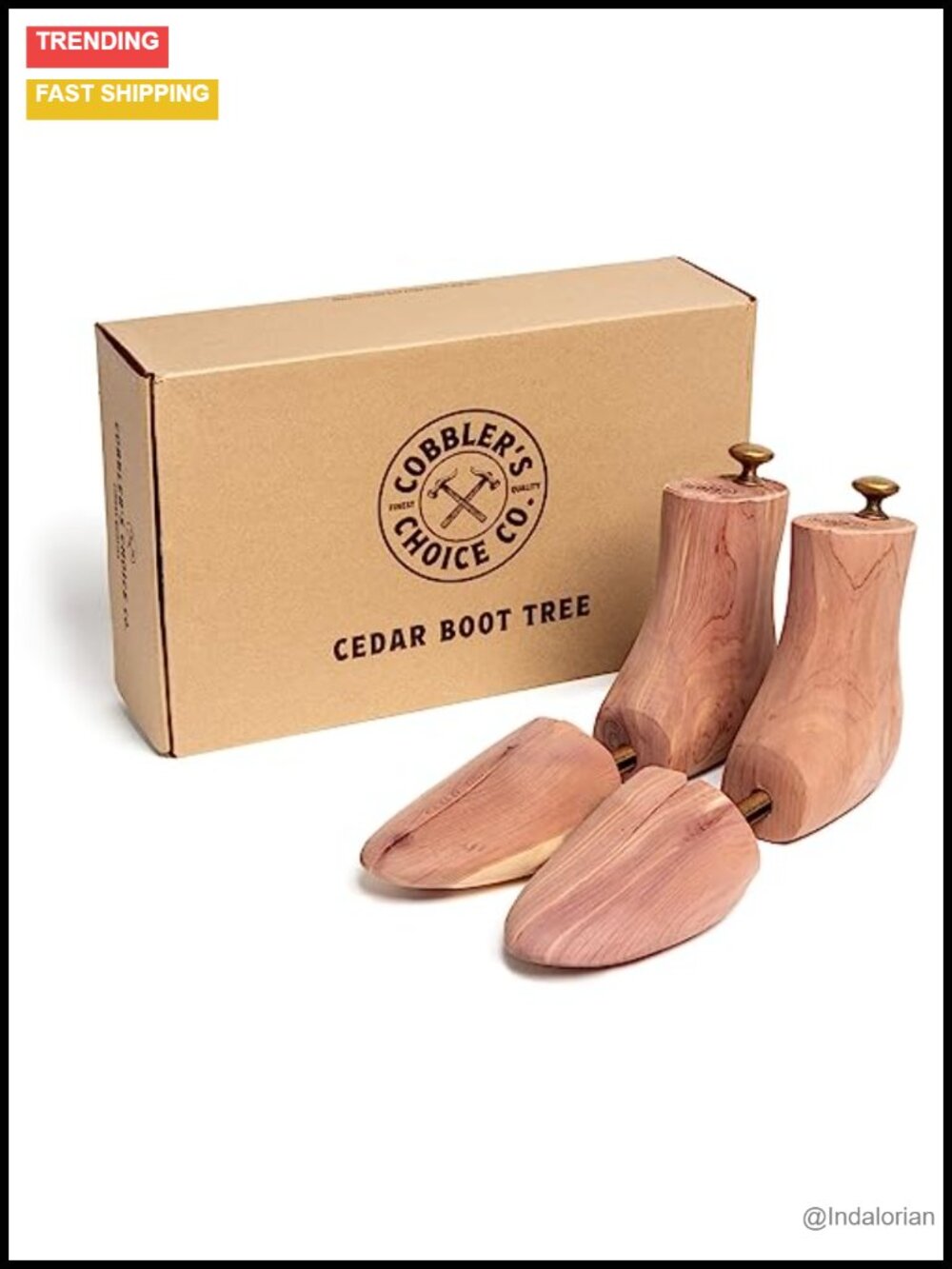 Cedar Boot Trees for Men Split Toe Aromatic Wood Shoe Care